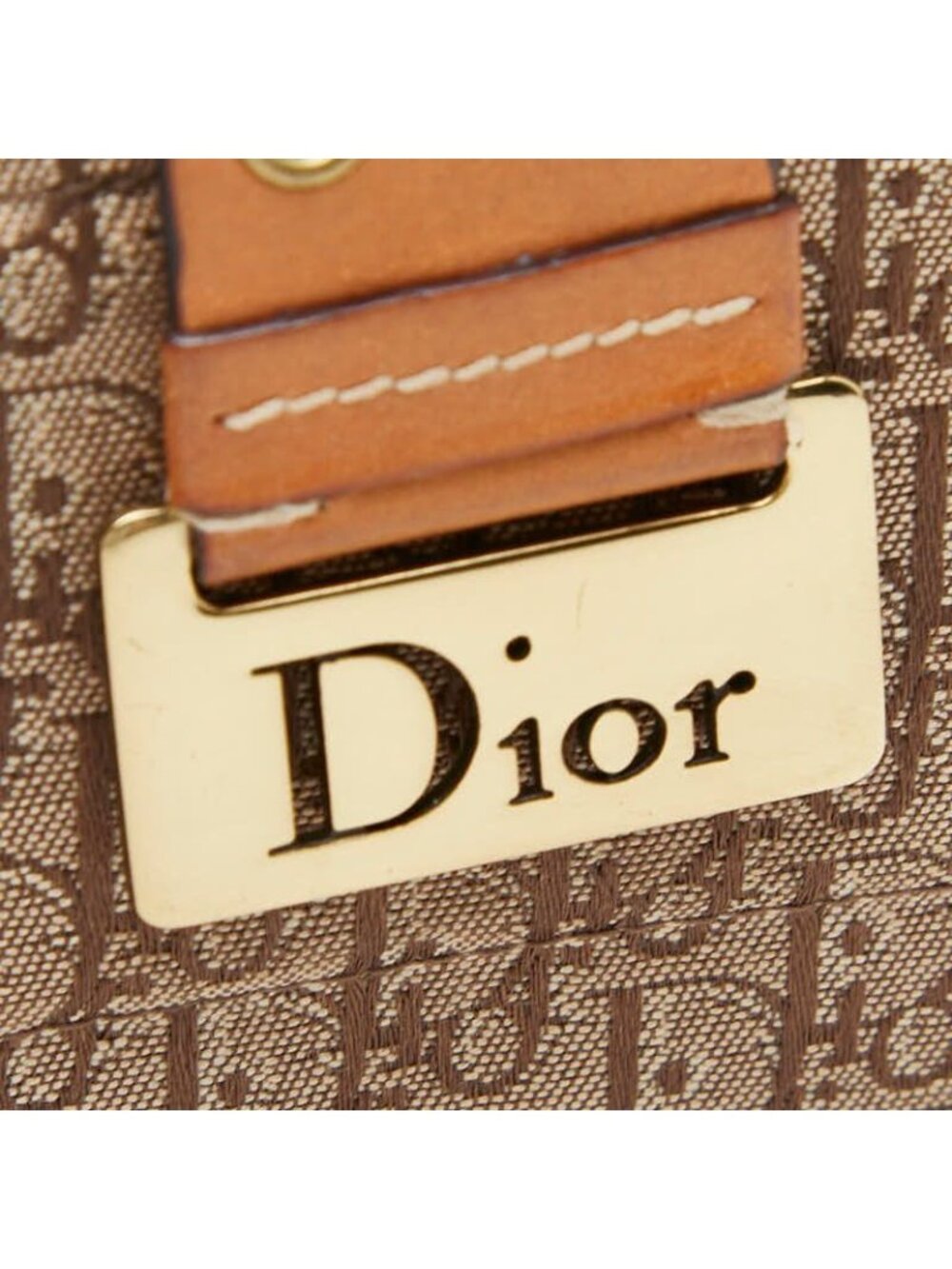 Dior Trotter Jacquard Card Case Bifold Beige Brown Canvas Leather - Picture 6 of 9